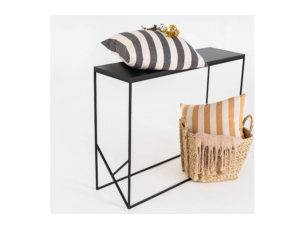 Consoletafel 100x30x75 cm zwart fancy basic