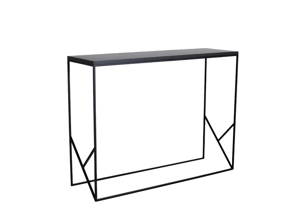 Consolle 100x30x75 cm nero elegante base