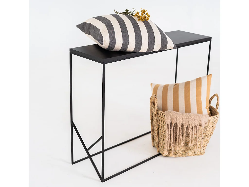 Consolle 100x30x75 cm nero elegante base