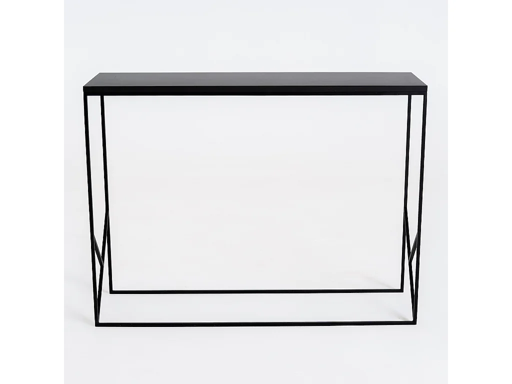 Consolle 100x30x75 cm nero elegante base