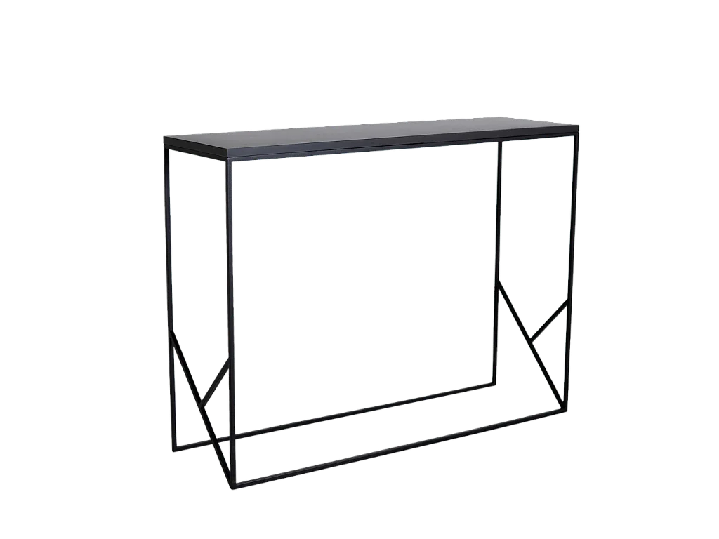 Console 100x30x75 cm noir élégant basique