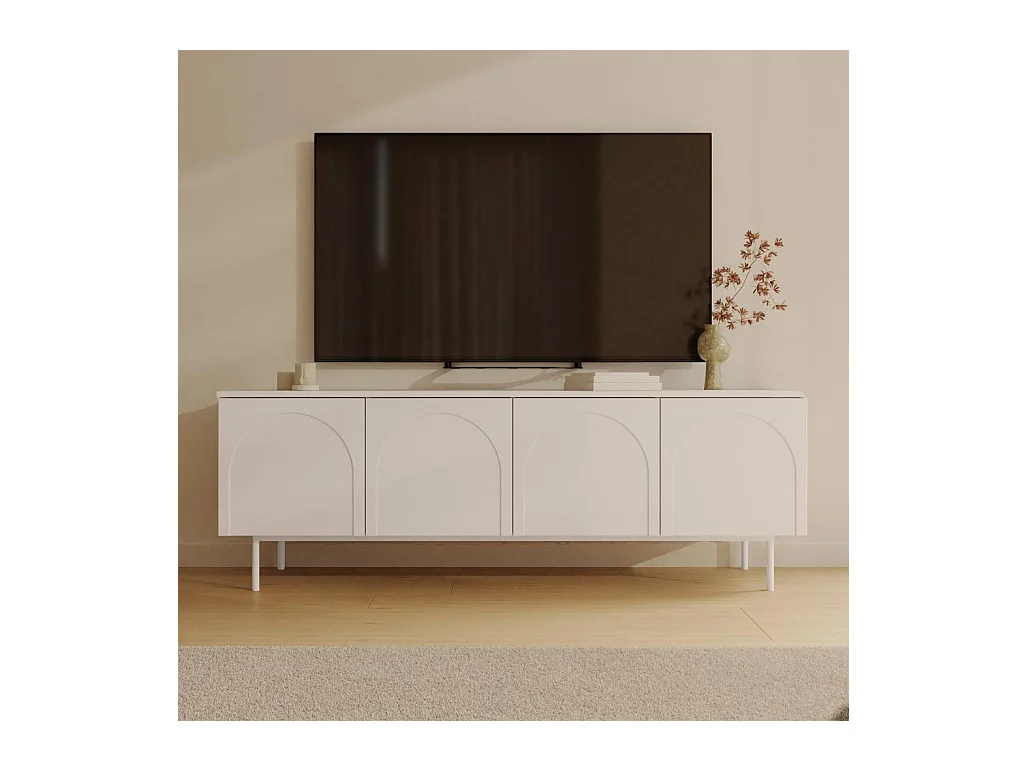 Meuble TV 161x40x55,5 cm esthétique cachemire
