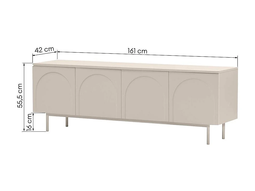 Mobile TV 161x40x55,5 cm estetica cashmere