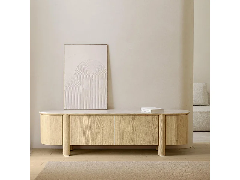 TV-Schrank 55,5x200x48 cm Eiche Cecile