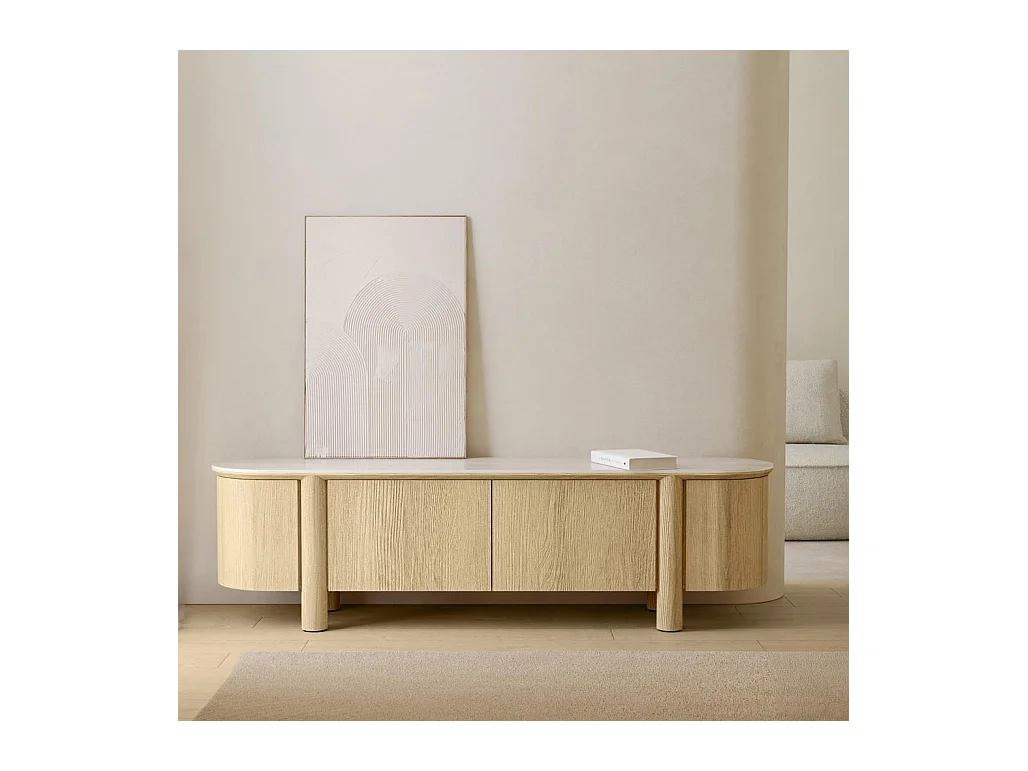 TV-Schrank 55,5x200x48 cm Eiche Cecile