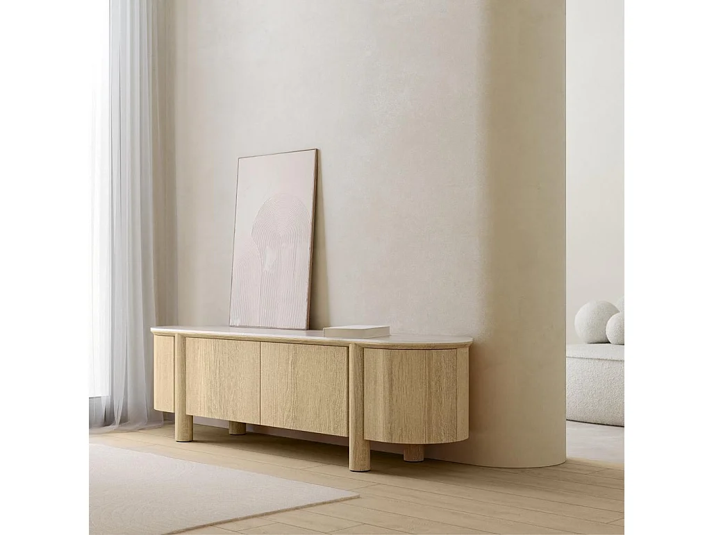 TV-Schrank 55,5x200x48 cm Eiche Cecile