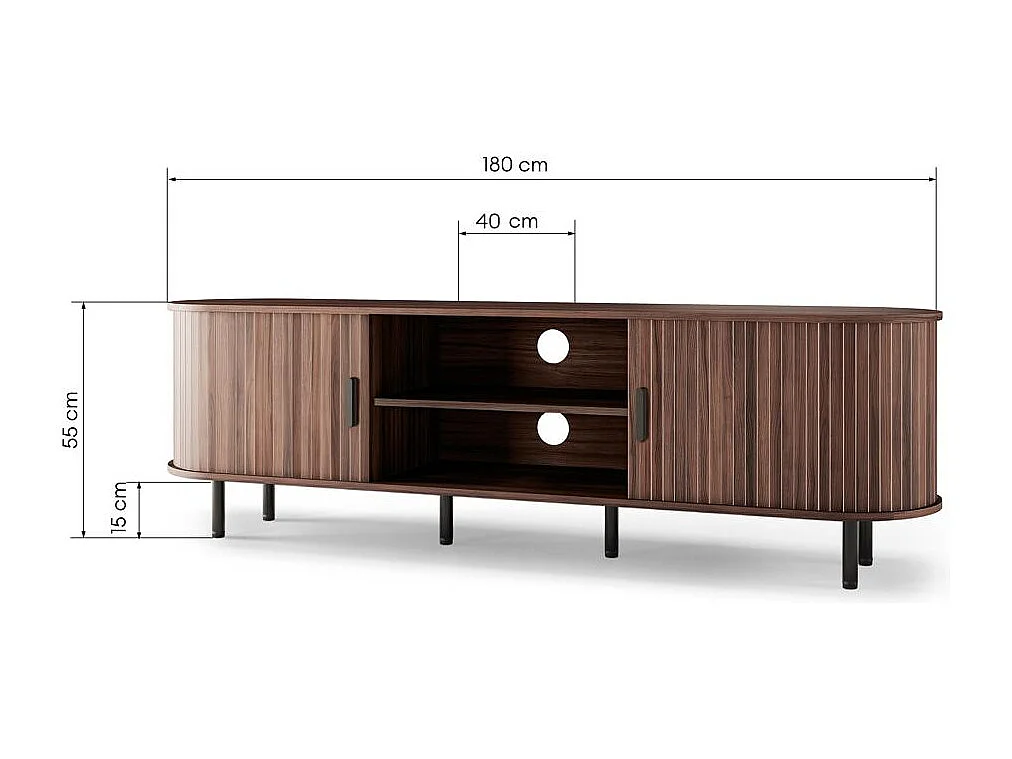 TV-kast 55x180x40 cm walnoot EPIQUE