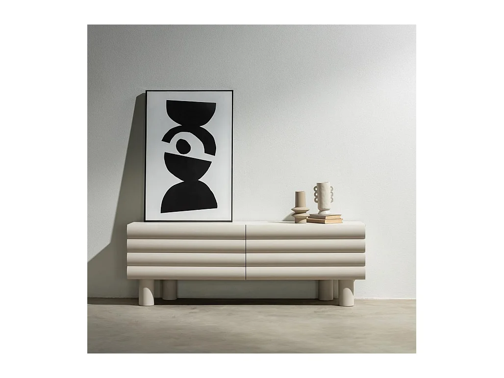 Meuble TV 53,1x154,7x42,3 cm beige LUEL