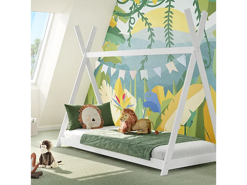 Tipi 2,07x1,06x1,63 m Buche Weiß Leo BB