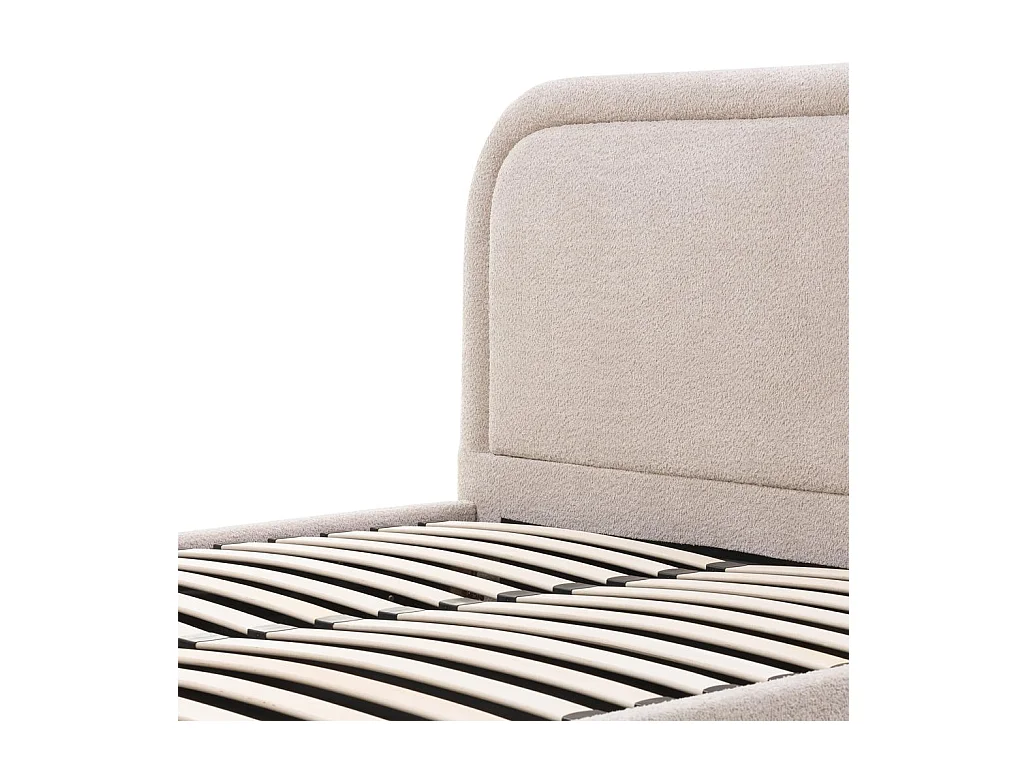 Gestoffeerd bed 140x200 cm beige Lorenz