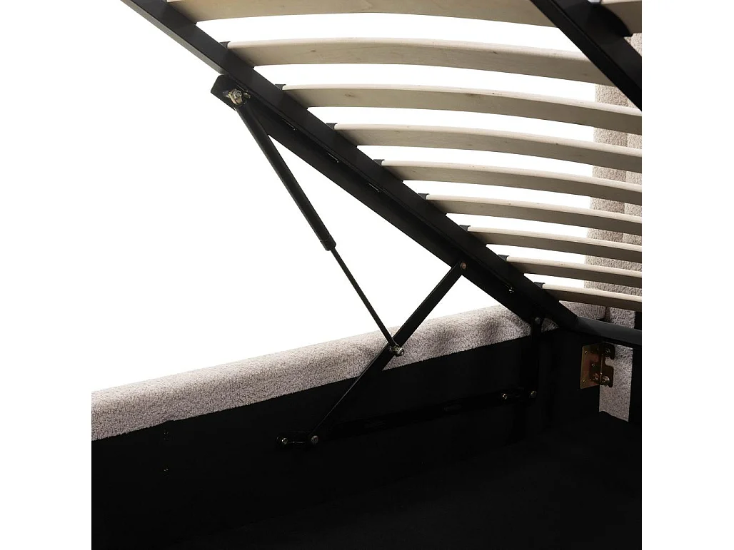 Lit rembourré 140x200 cm beige Lorenz