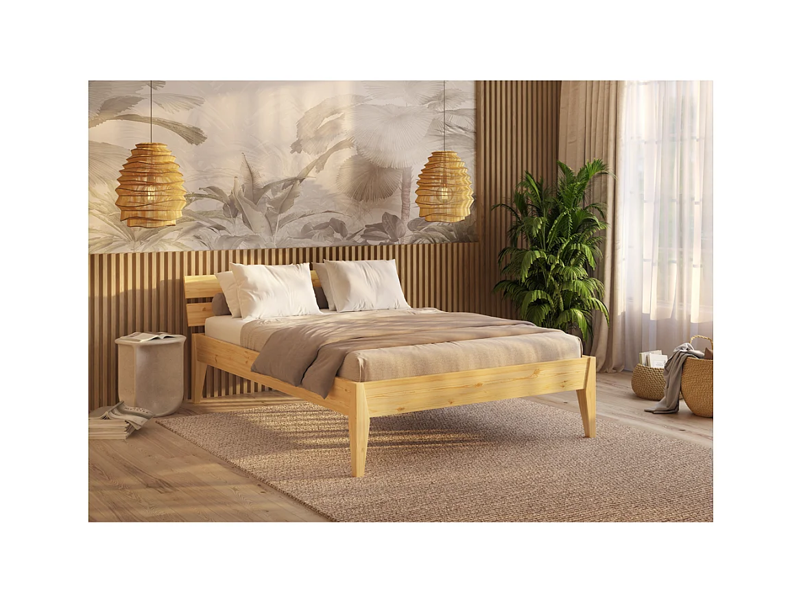 Bett 160x200 cm Kiefer lackiert Torino SL