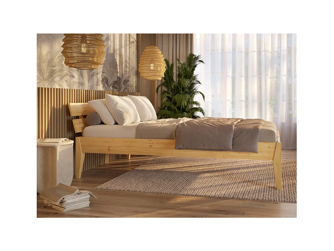 Bett 160x200 cm Kiefer lackiert Torino SL