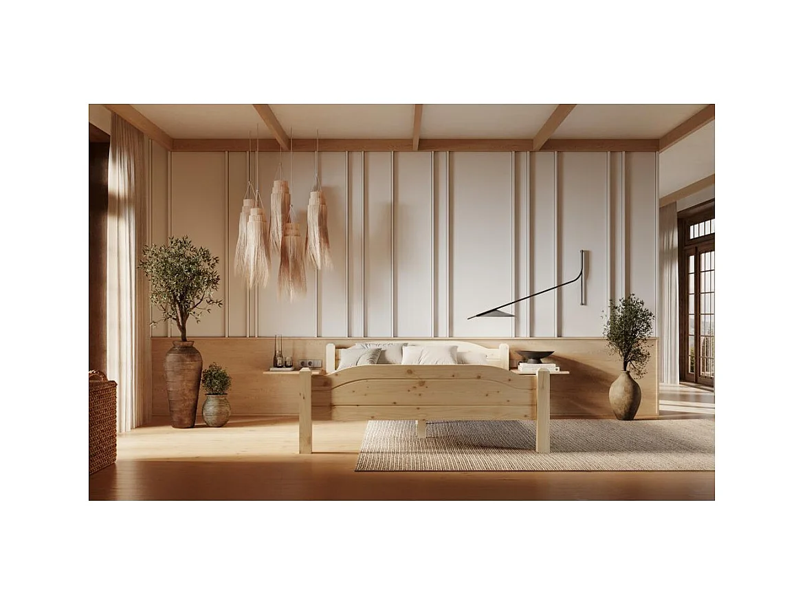 Łóżko 212x170x68 cm Sosna LIVA 160