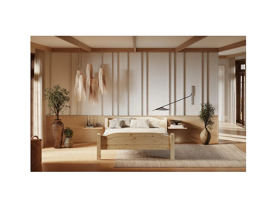 Łóżko 212x170x68 cm Sosna LIVA 160