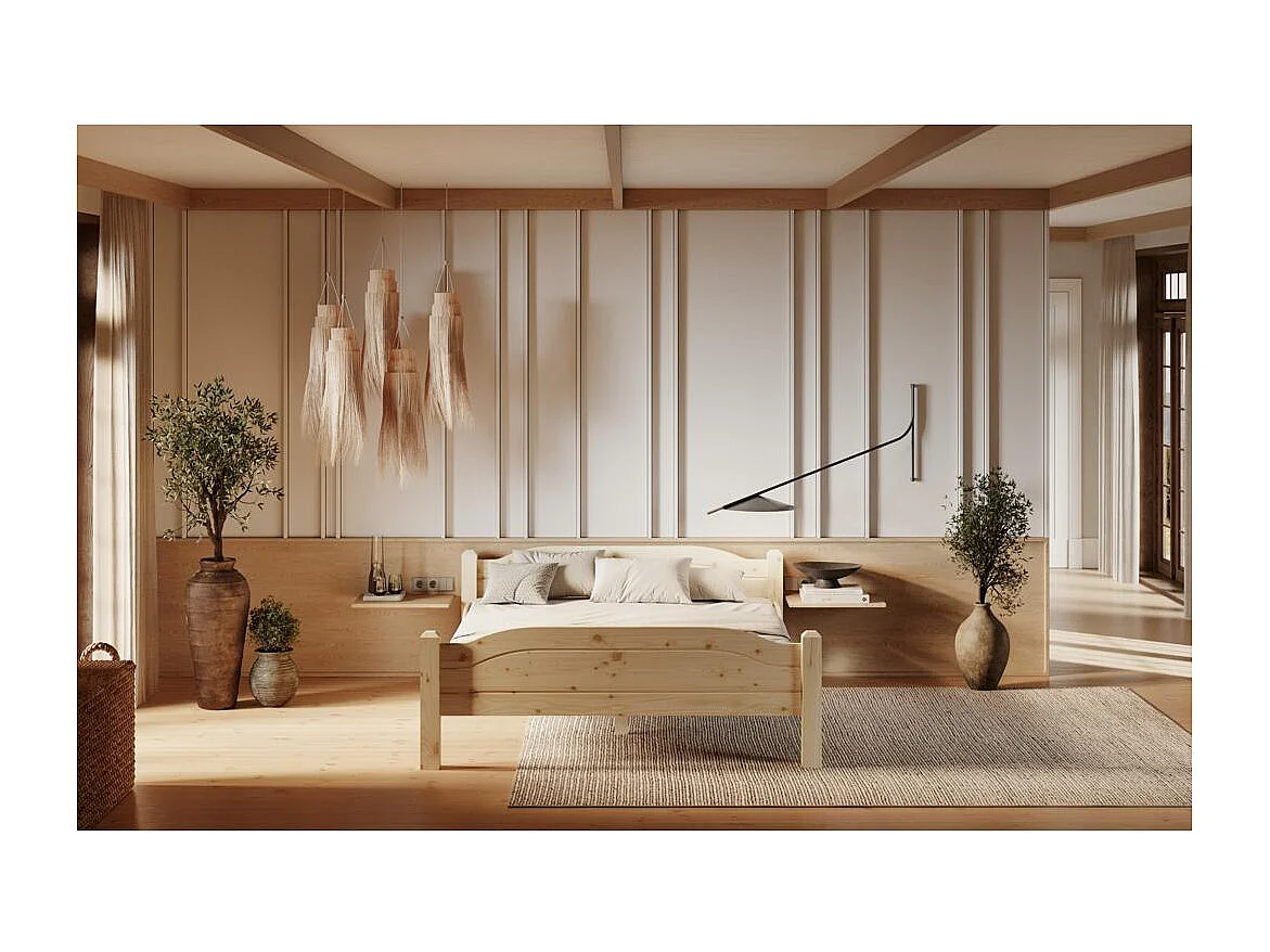 Łóżko 212x170x68 cm Sosna LIVA 160