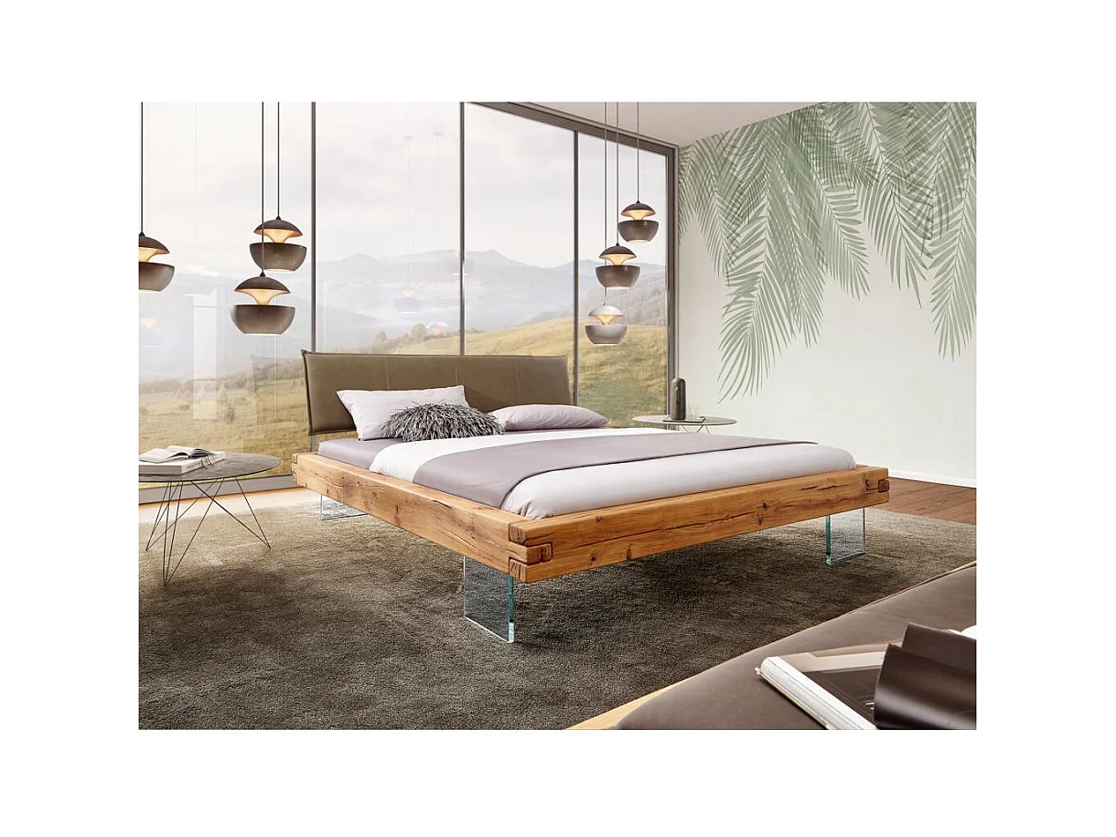 Lit 200x200 cm chêne Alioth BE-0575