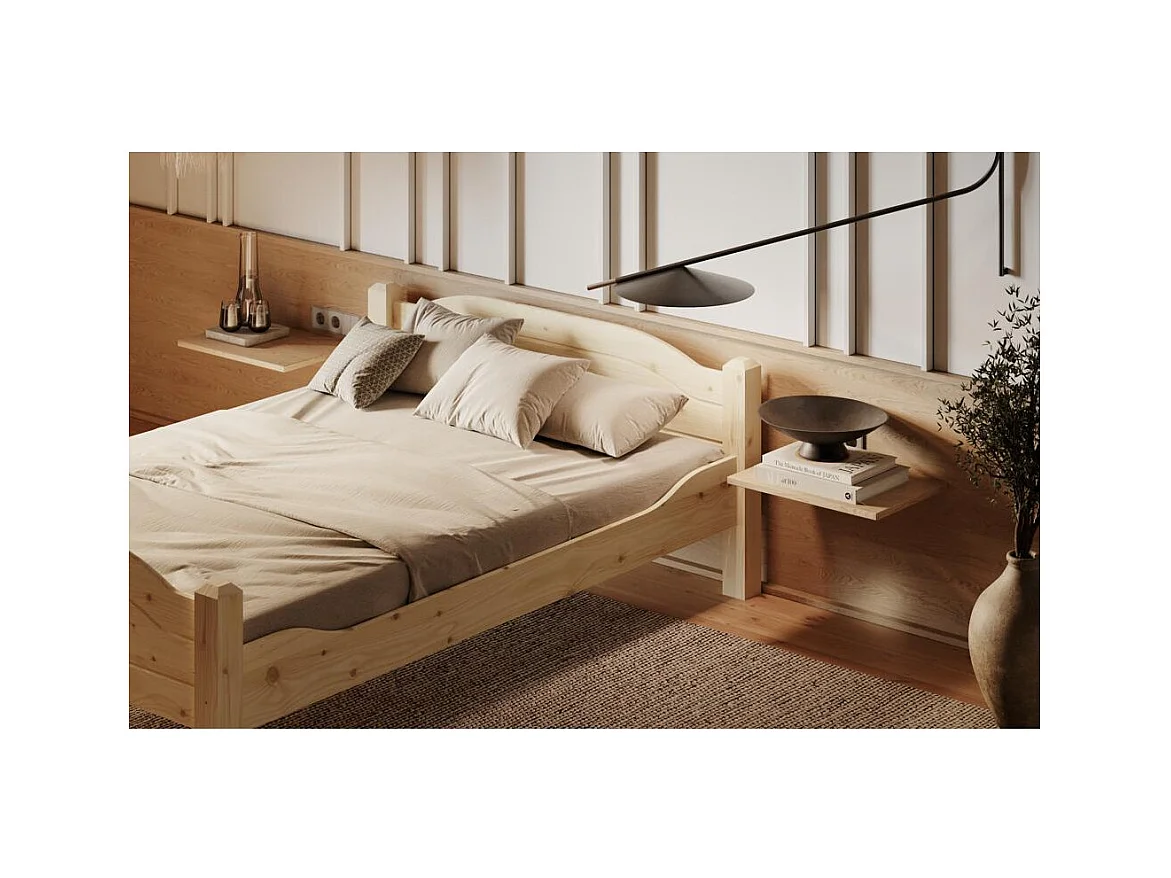 Łóżko 2,12x1x0,68 m sosnowe LIVA 90