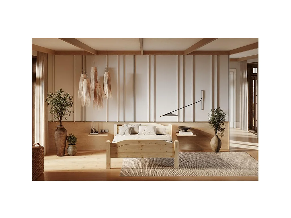 Łóżko 2,12x1x0,68 m sosnowe LIVA 90