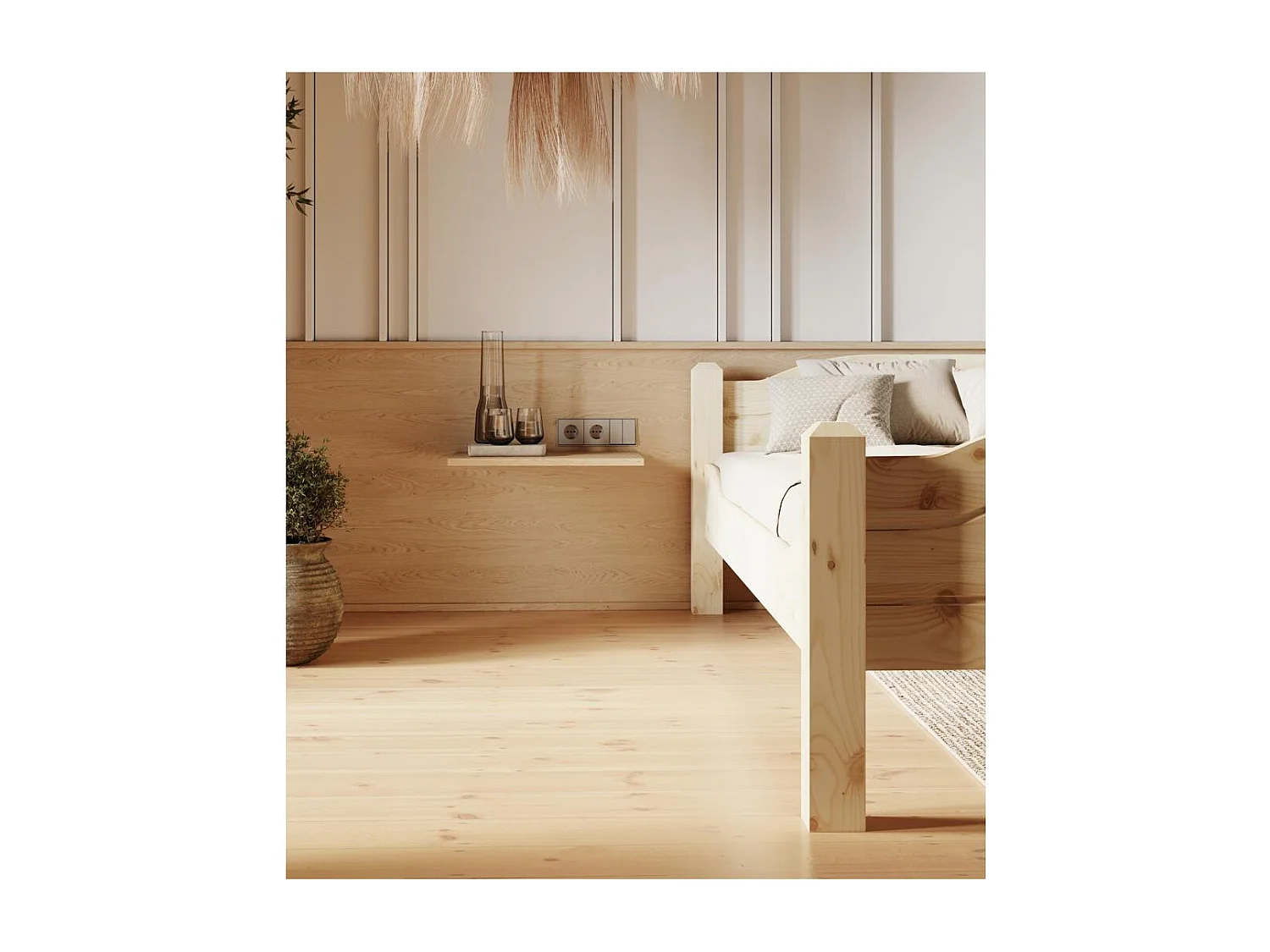 Letto 2.12x1x0.68 m pino LIVA 90