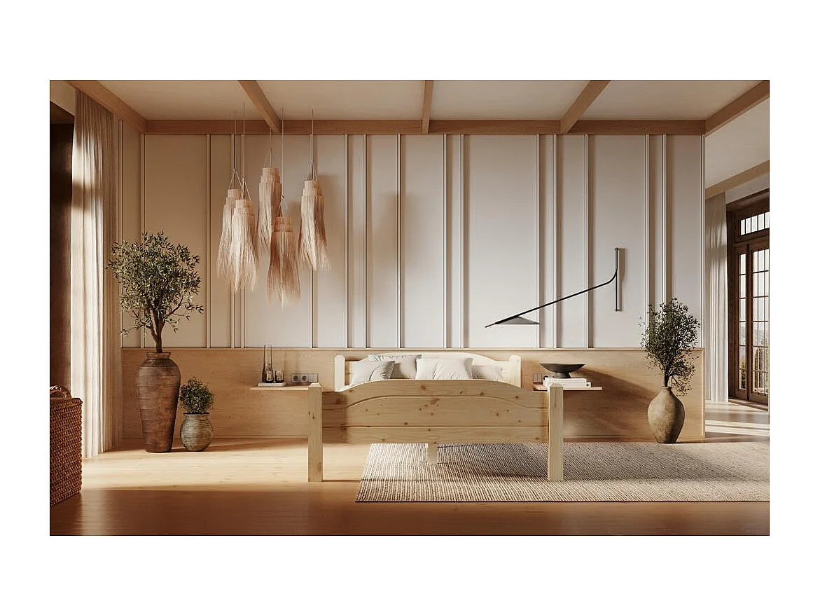 Letto 2.12x1x0.68 m pino LIVA 90