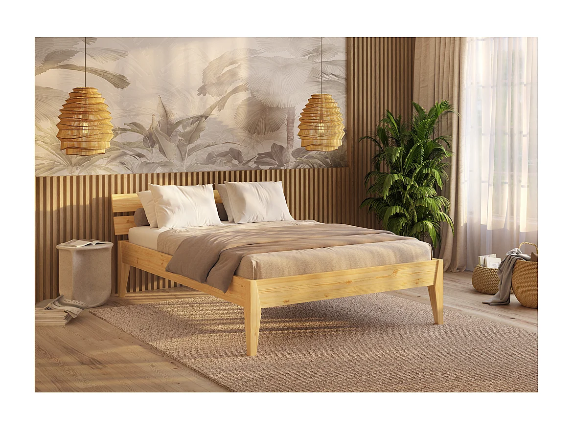 Bett 180x200 cm Kiefer lackiert Torino SL