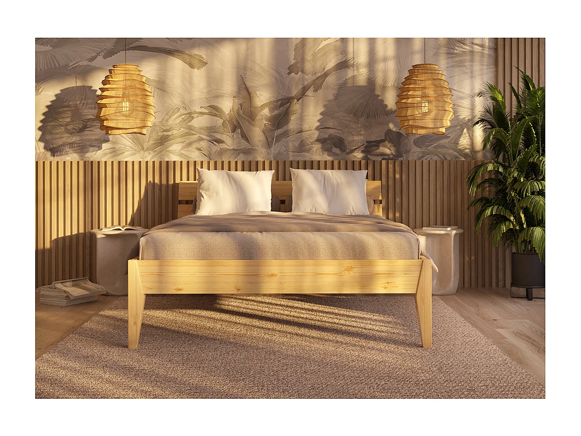 Bett 180x200 cm Kiefer lackiert Torino SL