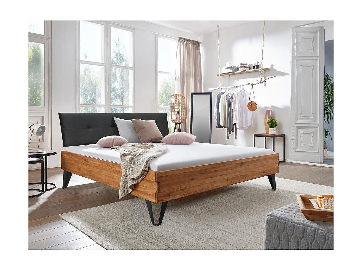 Bed 140x200 cm eiken KANA BE-0587