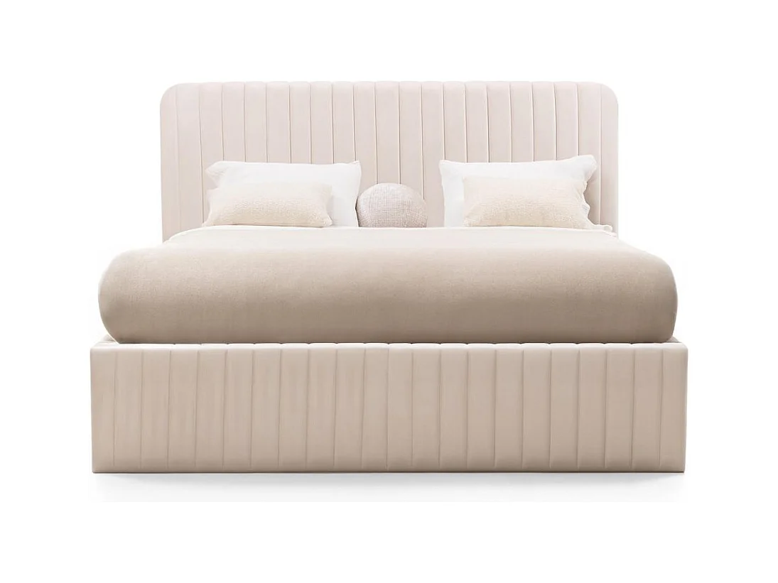 Polsterbett 160x200 cm beige Andre