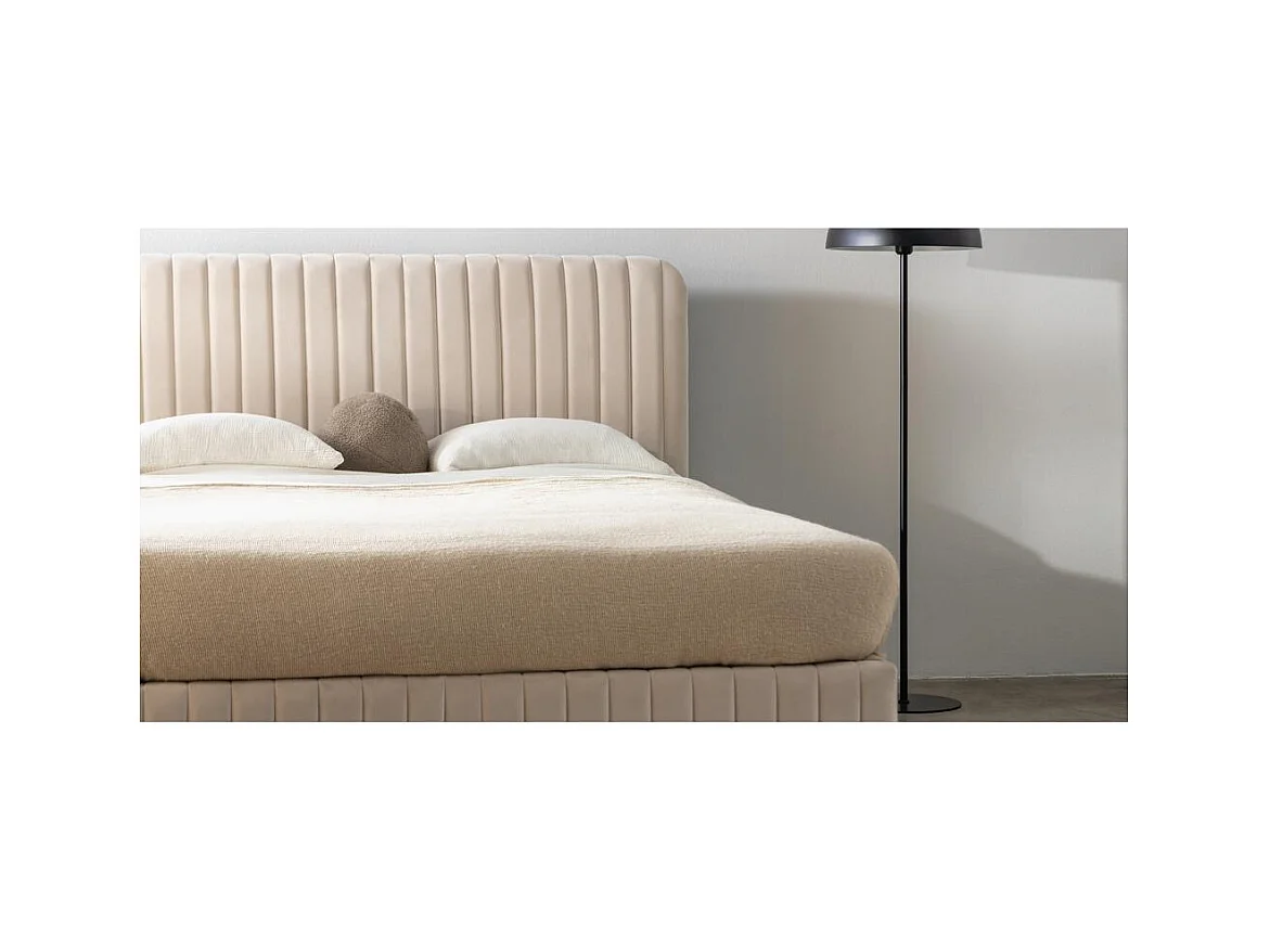 Polsterbett 160x200 cm beige Andre