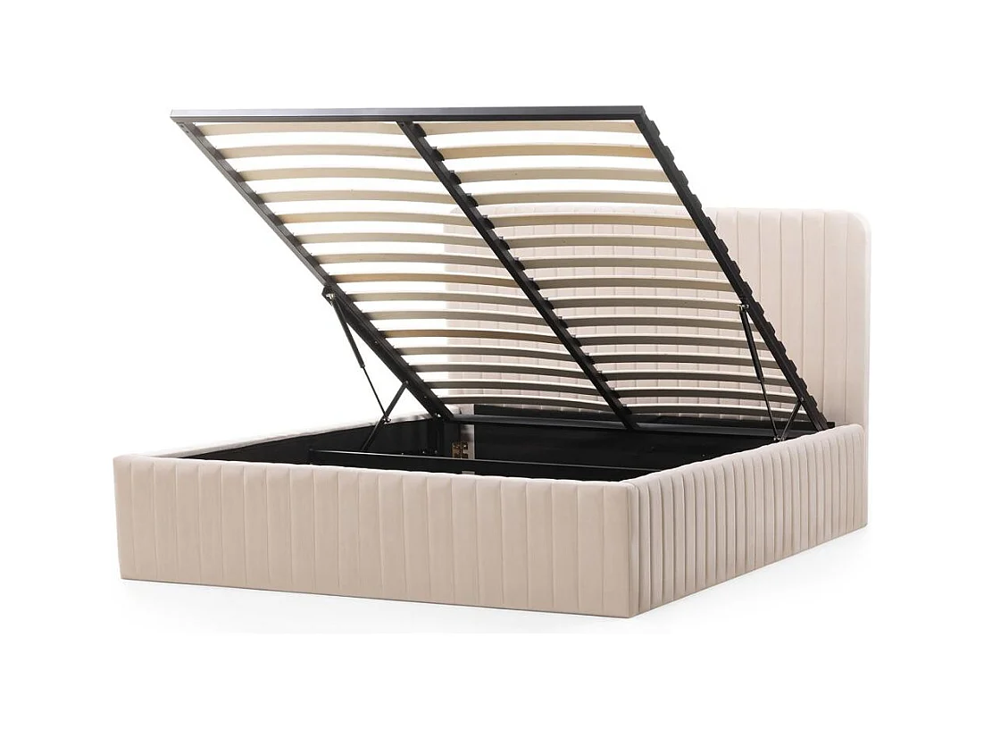Polsterbett 160x200 cm beige Andre