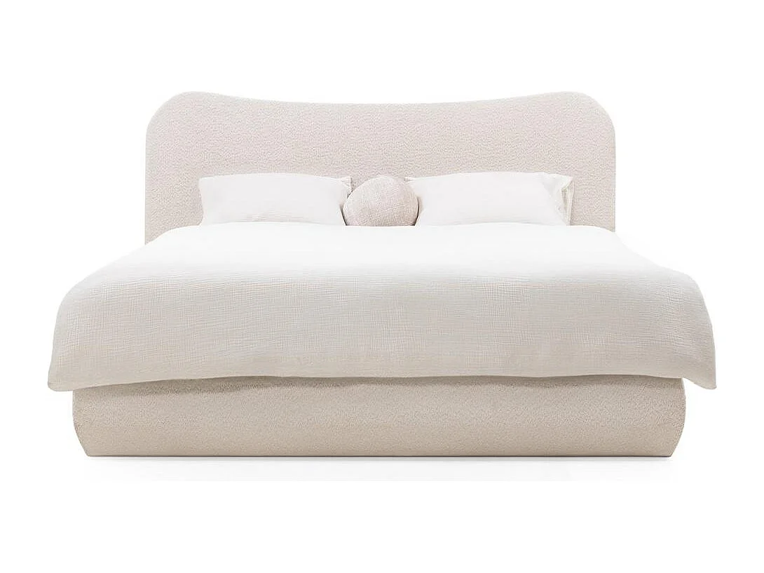 Polsterbett 140x200 cm beige Dominique