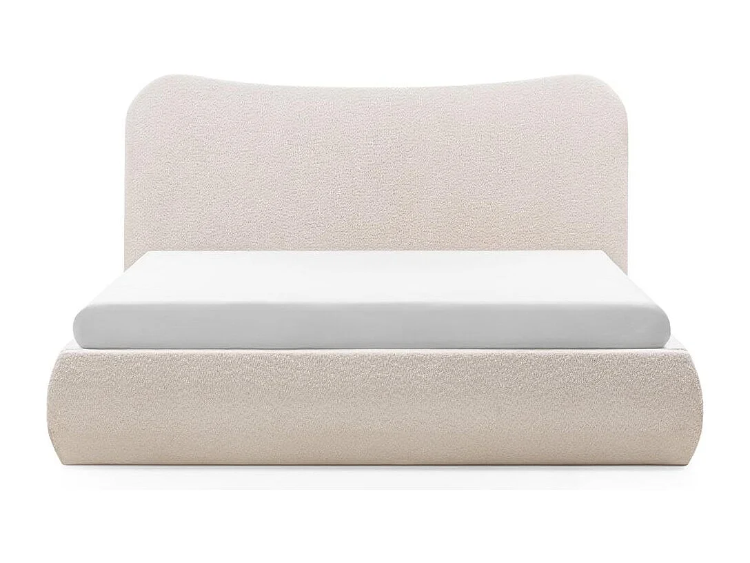 Polsterbett 140x200 cm beige Dominique