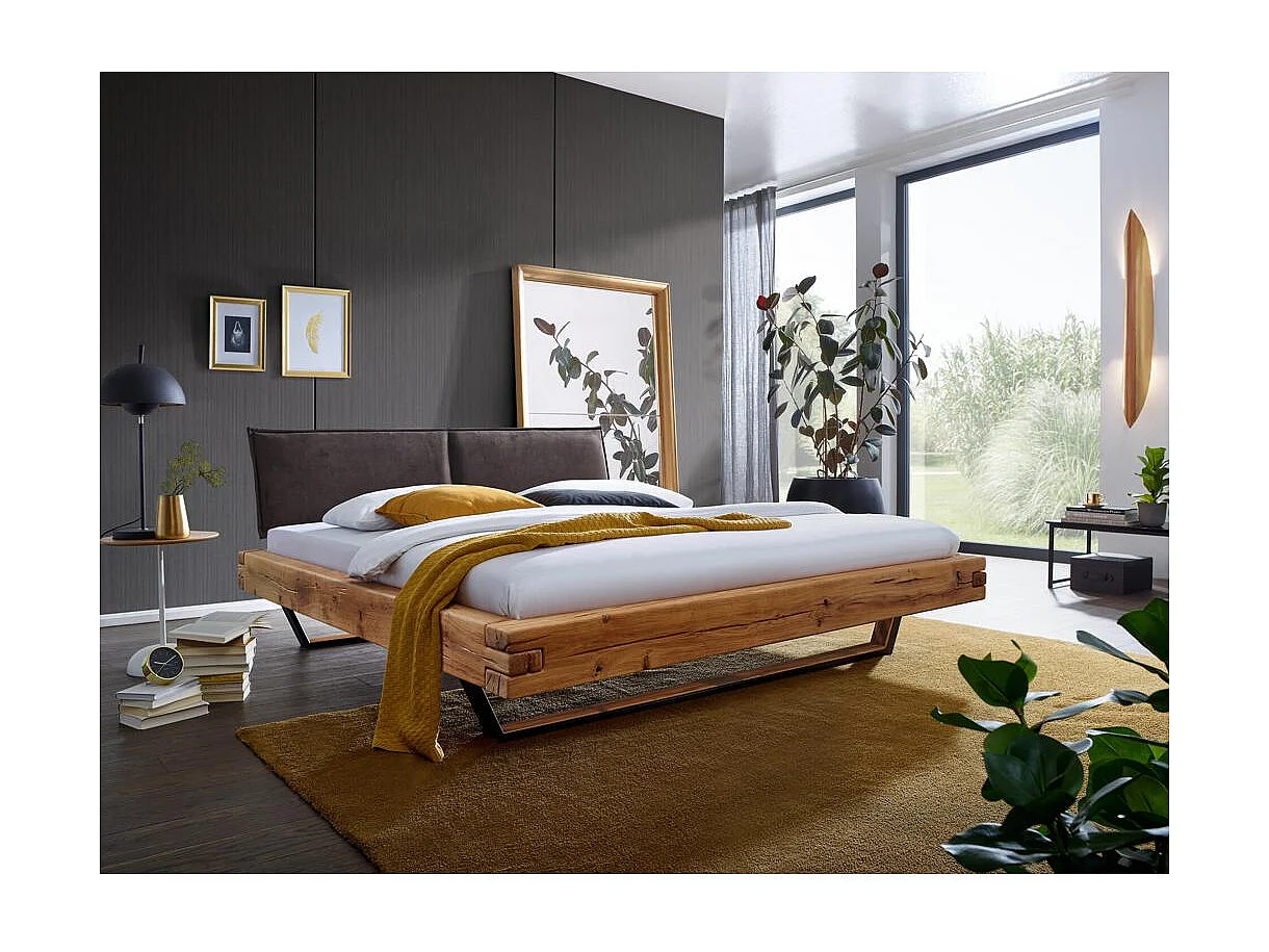 Bed 140x200 cm eiken Merak BE-0583