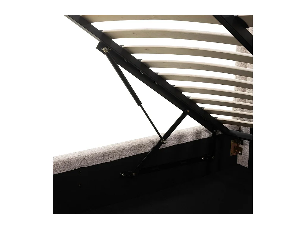 Lit tapissé 160x200 cm beige Lorenz