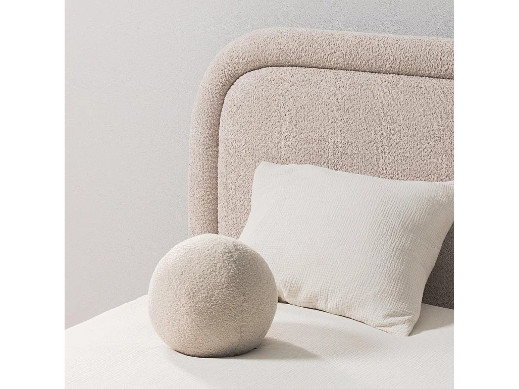 Cama tapizada 160x200 cm beige Lorenz