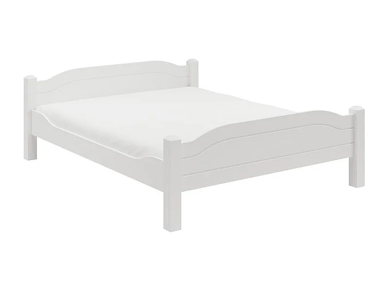 Lit 212x170x68 cm pin blanc LIVA WHITE 160