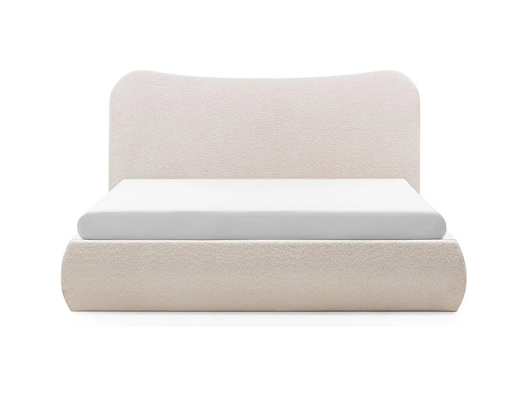 Cama tapizada 160x200 cm beige Dominique