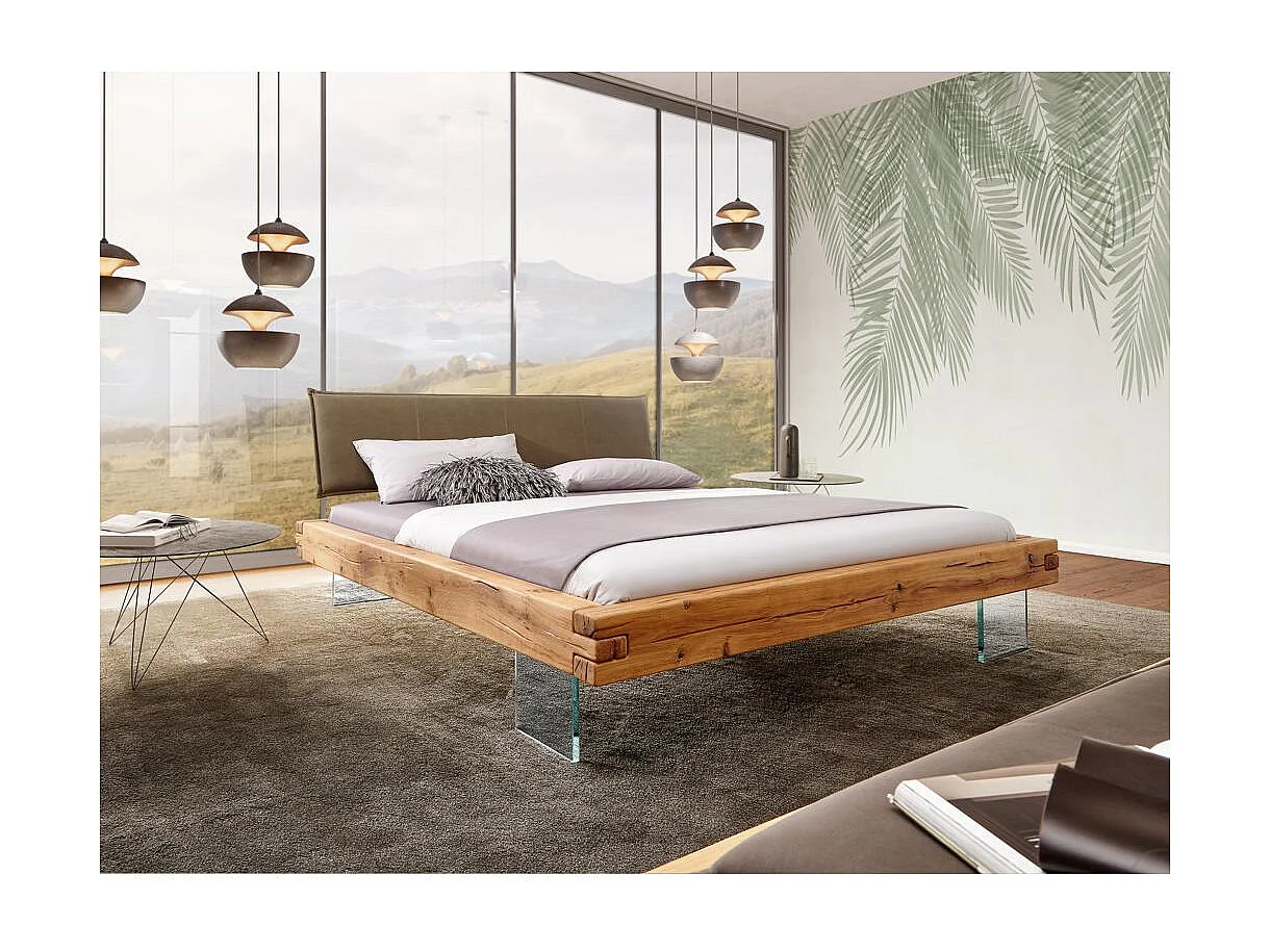 Bed 180x200 cm eikenhout Alioth BE-0575