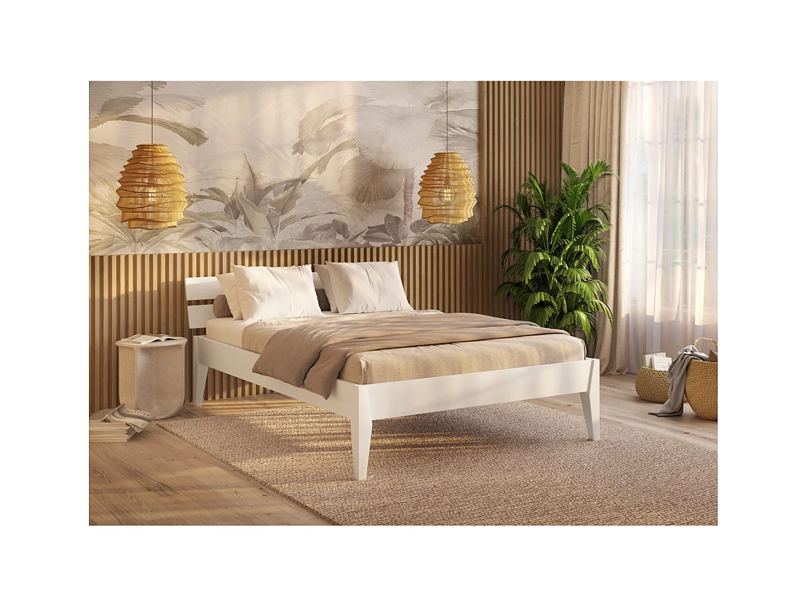 Lit 160x200 cm blanc Torino SB