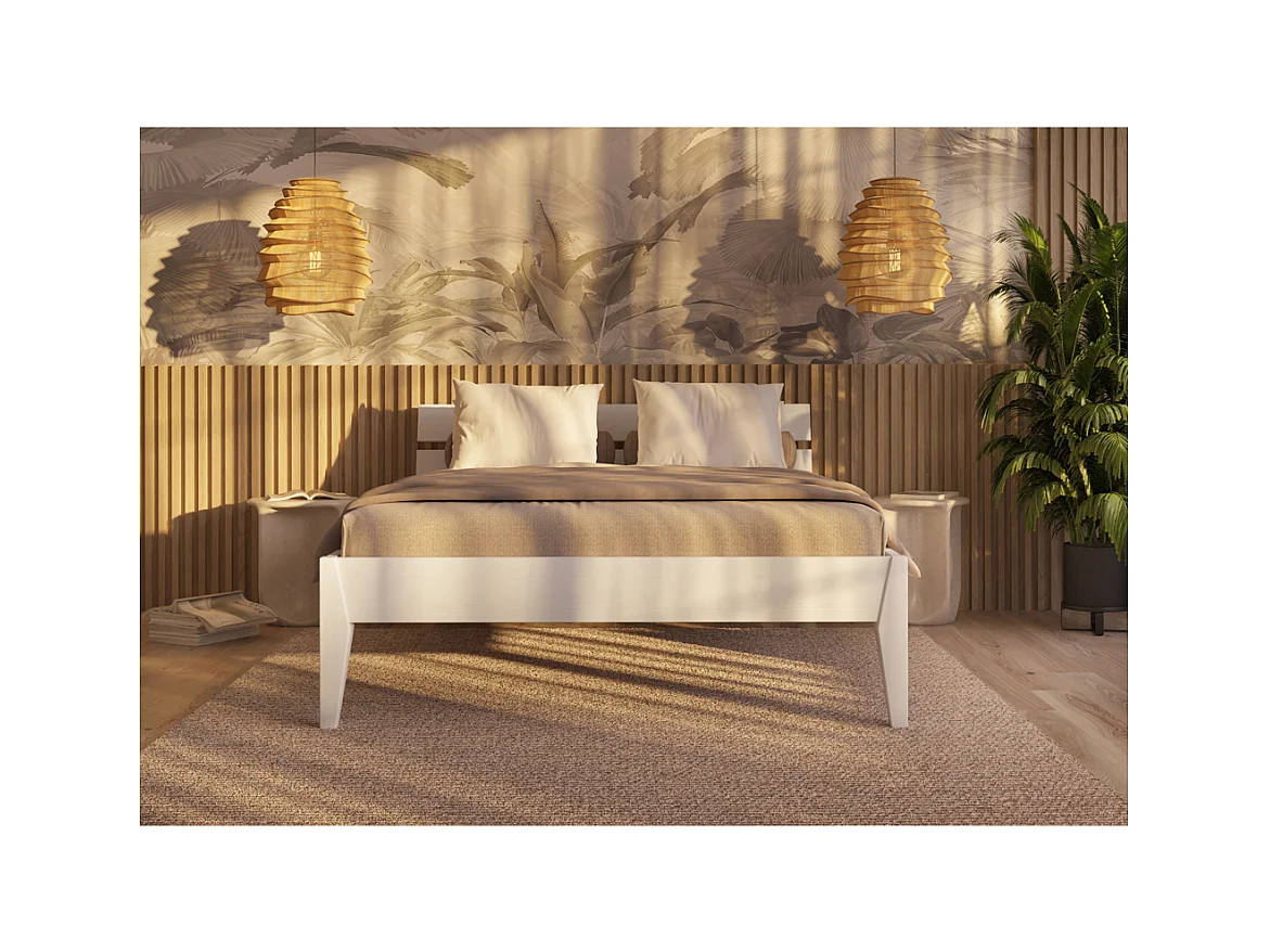 Lit 160x200 cm blanc Torino SB