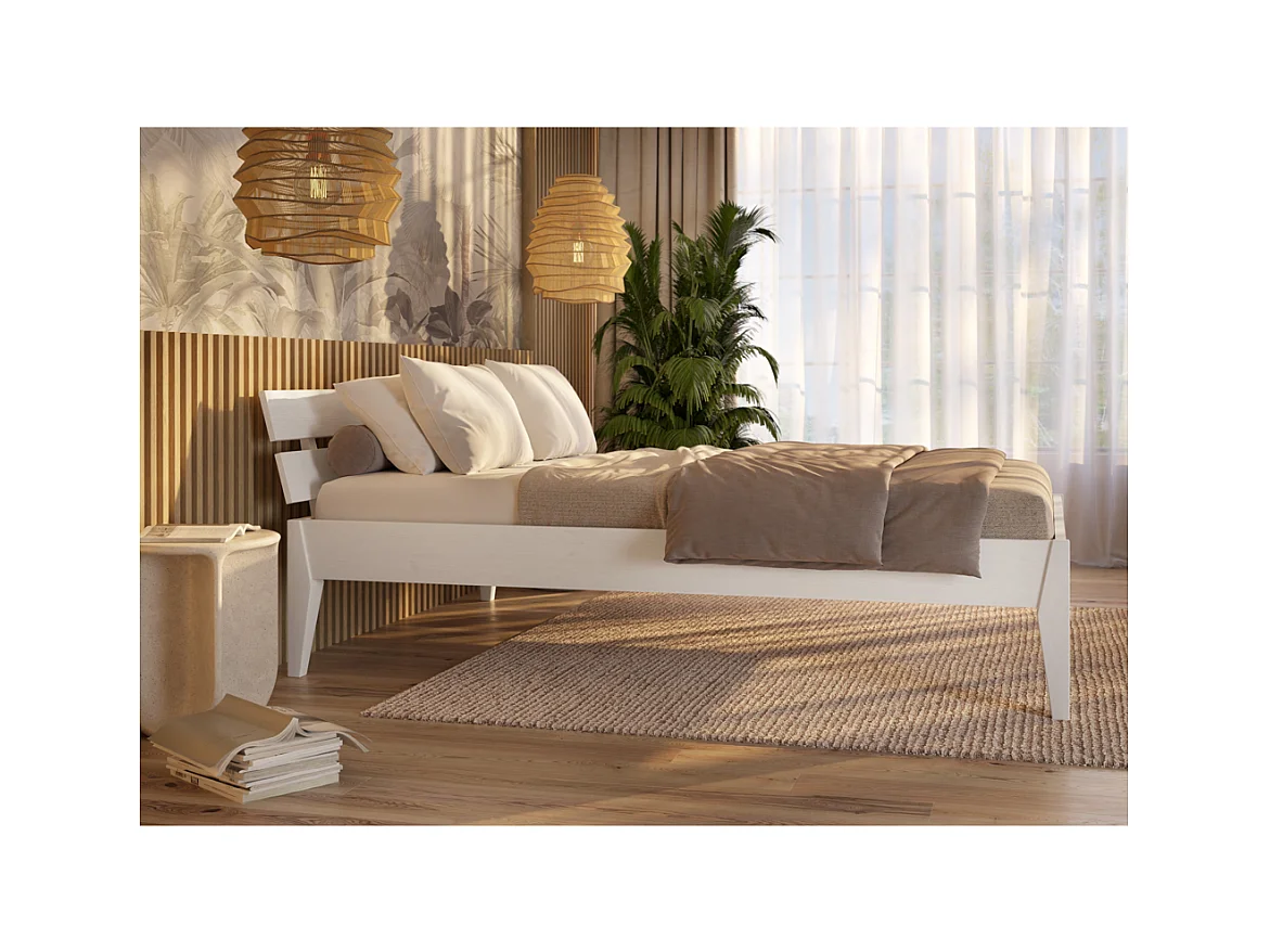 Lit 160x200 cm blanc Torino SB