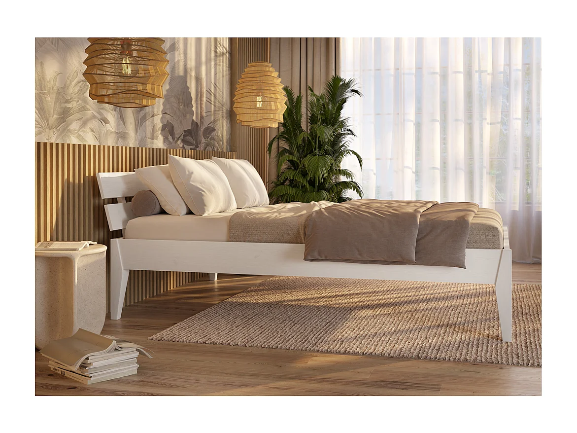 Lit 160x200 cm blanc Torino SB