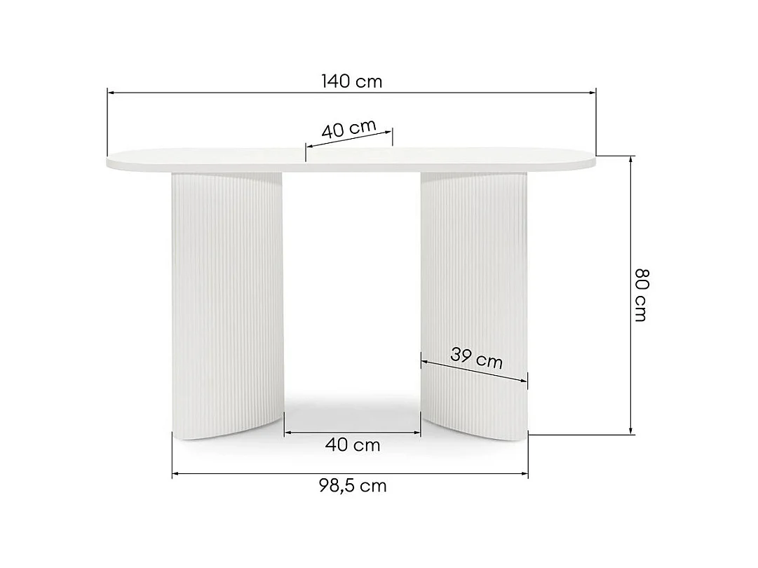 Escritorio 140x40x80 cm blanco Alrequin
