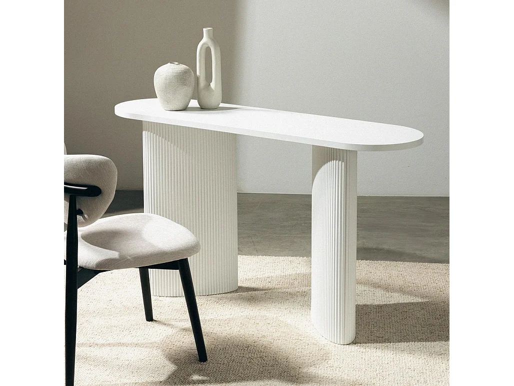 Bureau 140x40x80 cm blanc alrequin