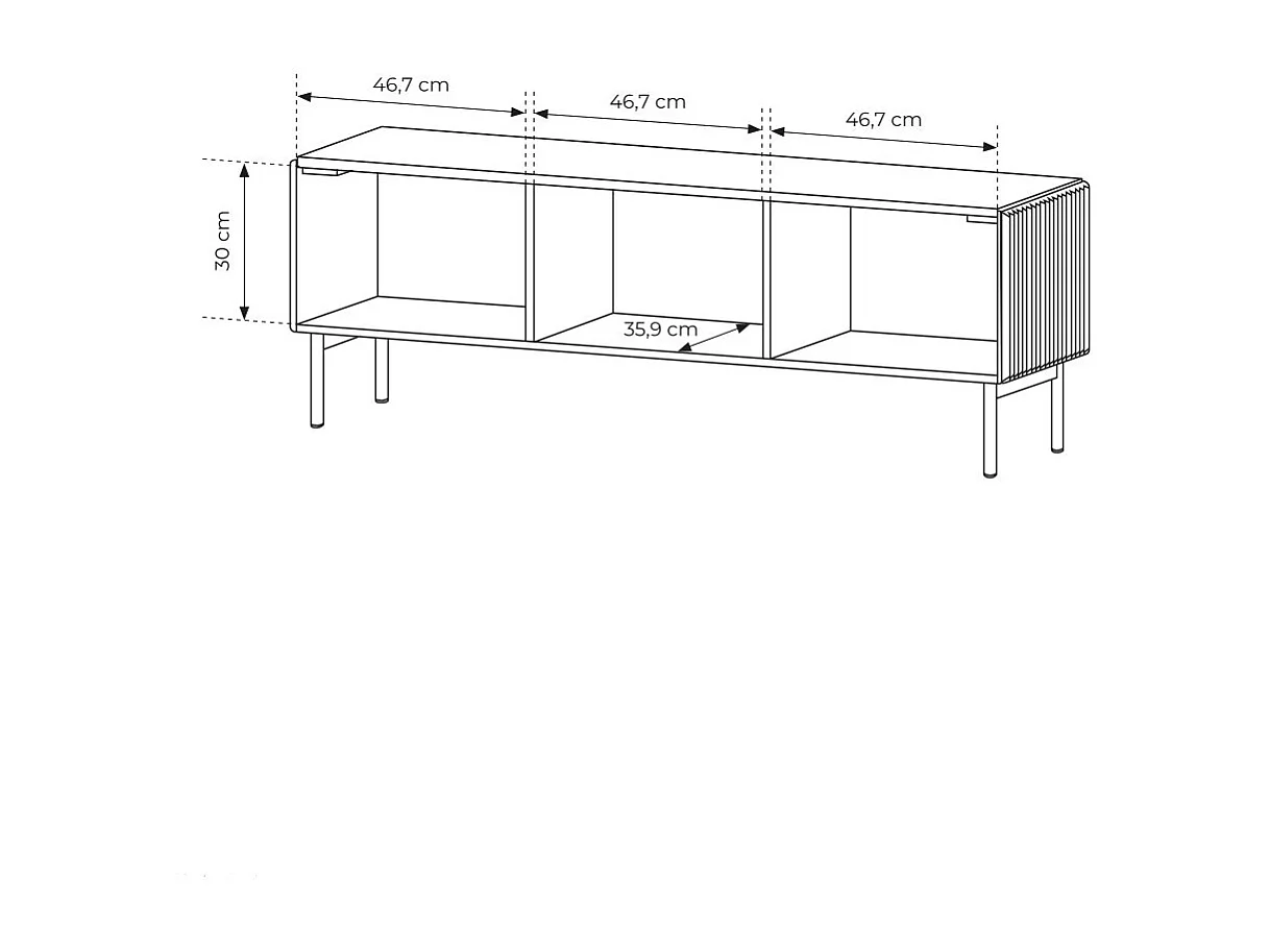 Mobile tv piccolo con anta a ribalta e 3 vani interni cashmere PTVLK28