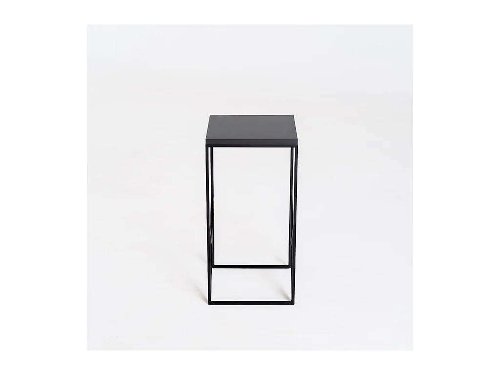 Mesa auxiliar 0.3x0.3x0.6 m negra elegante básica 30
