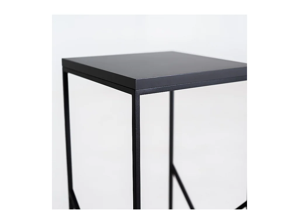 Mesa auxiliar 0.3x0.3x0.6 m negra elegante básica 30