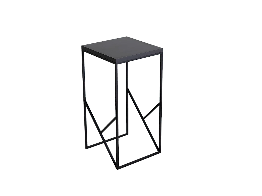 Mesa lateral 0,3x0,3x0,6 m preta elegante básica 30