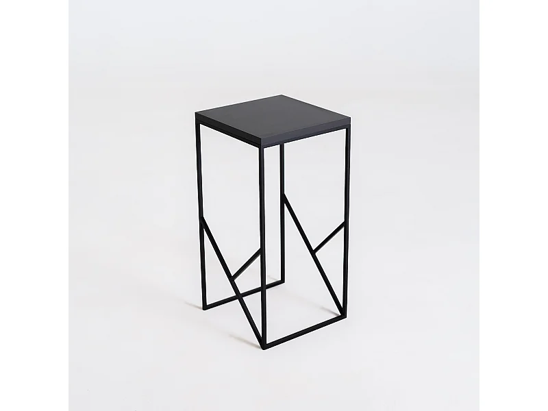 Table d'appoint 0,3x0,3x0,6 m noir fantaisie basique 30